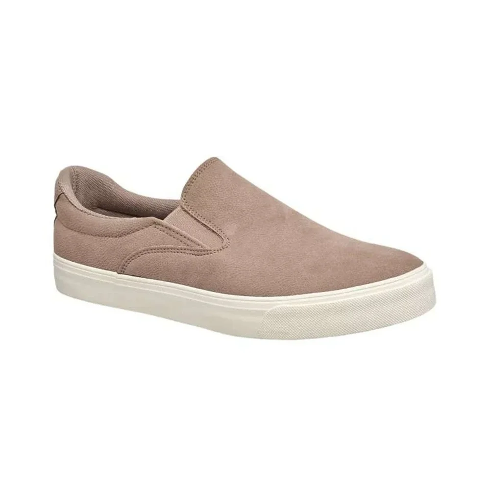 Lucky Brand Mens Slip‎ On Sneakers Tan Textured Casual Skate Shoes size 8